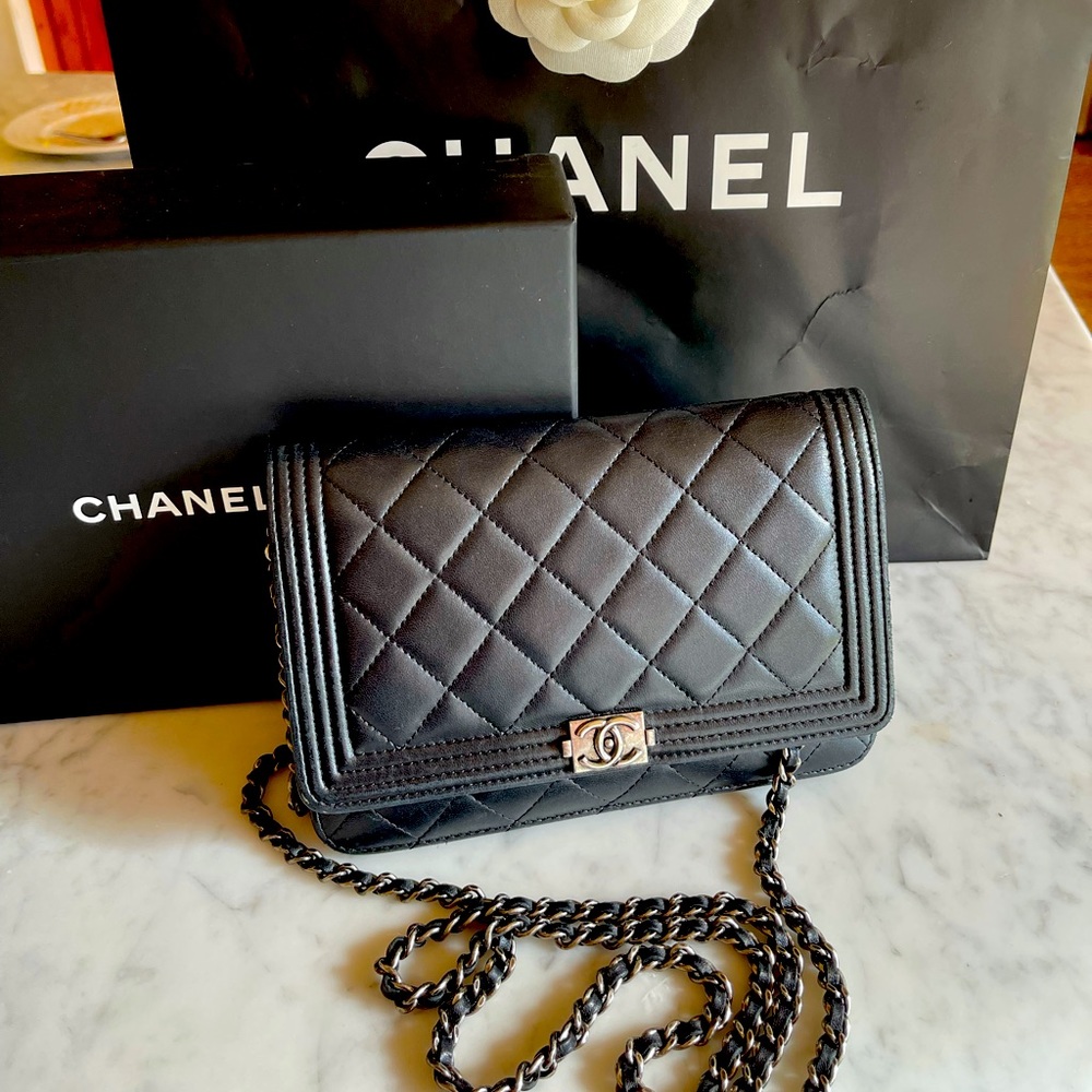 Chanel Boy black RHW WOC: Updated pics!